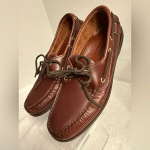 Sebago Docksides Leather Boat Shoes Men’s 9 M Brown Classic Loafers NWOT